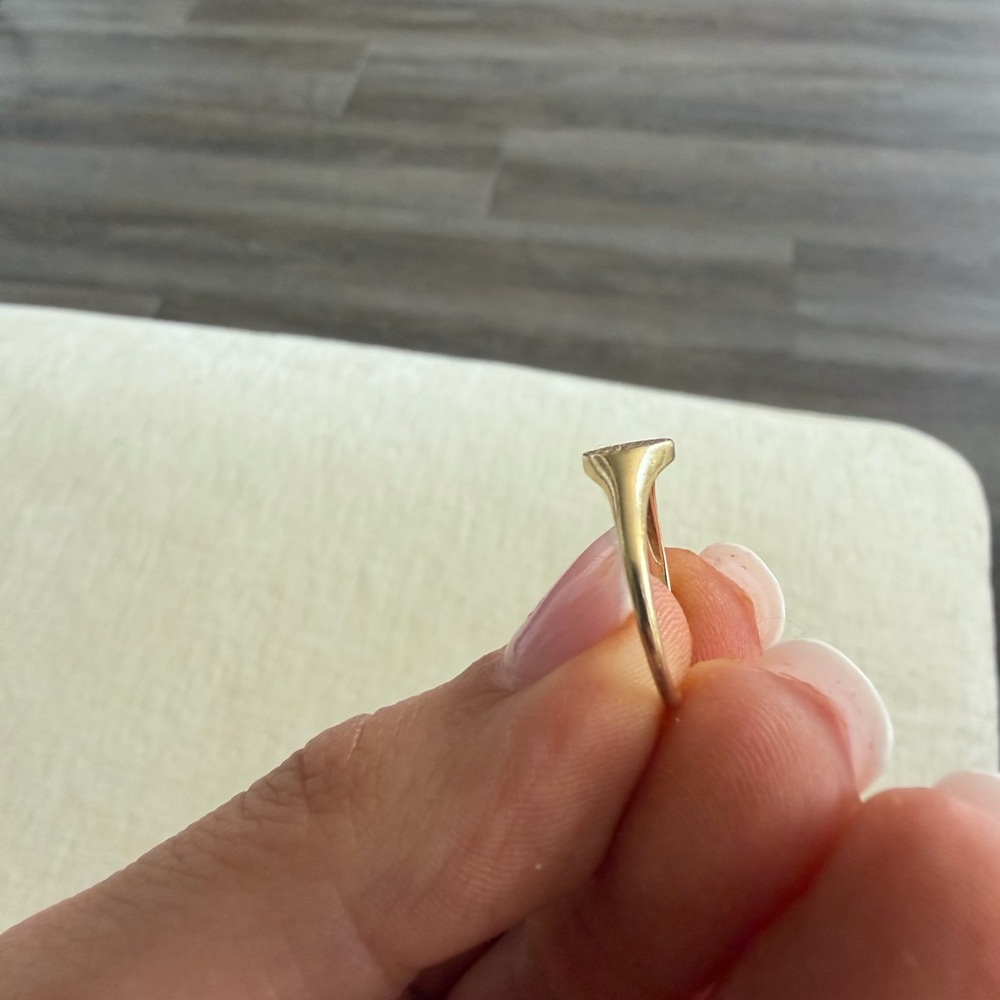 Gorjana Diamond Pave Signet Ring Size 5 - Picture 2 of 6